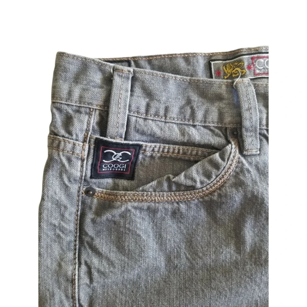 COOGI Melbourne Men's Cut Away Denim Shorts Gray Size‎ W34 Home Altered Length